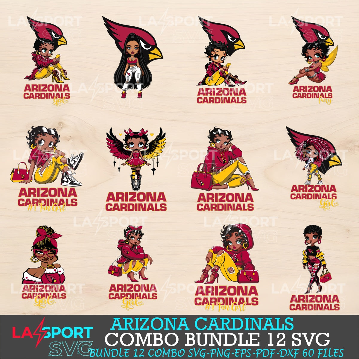 Arizona Cardinals Bundle Beautiful Black Girl NFL Fans