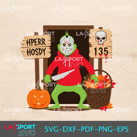 Halloween Horror Grinch SVG for Cricut - Perfect for spooky season crafts!