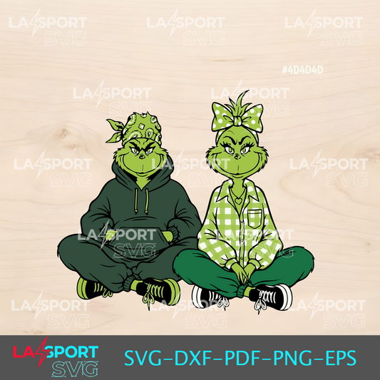 Gangster Grinch Couple SVG - Perfect for Cricut crafting