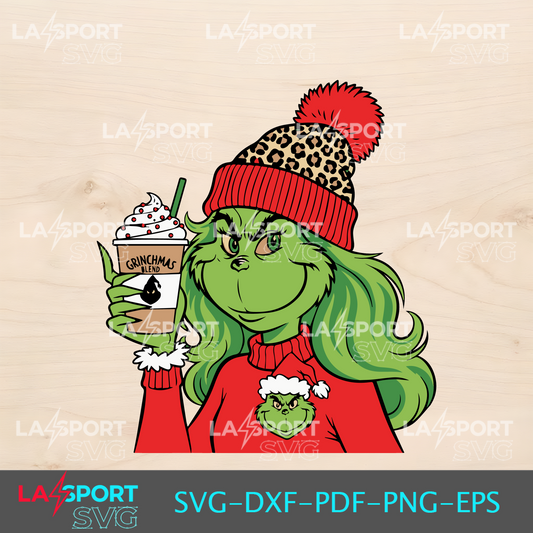 Grinch Christmas Coffee SVG Design - Perfect for Cricut Crafts