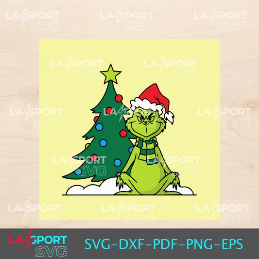 Grinch Christmas Tree SVG - Perfect for Cricut and Christmas Crafts