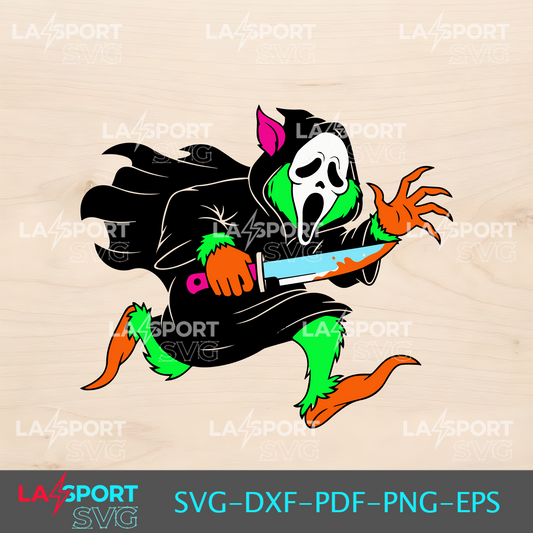 Cartoon Scream Ghost SVG - Cricut Ready Digital File